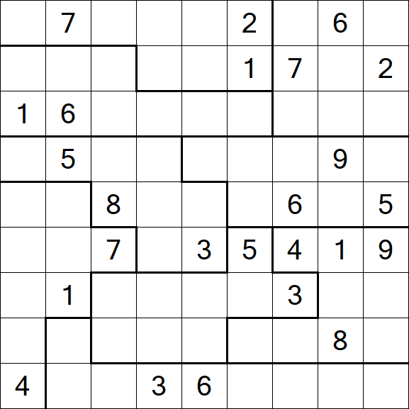 Jigsaw Sudoku - Difficile