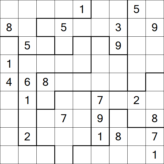 Jigsaw Sudoku - Difficile