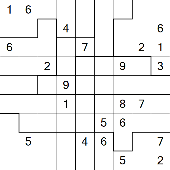 Jigsaw Sudoku - Difficile