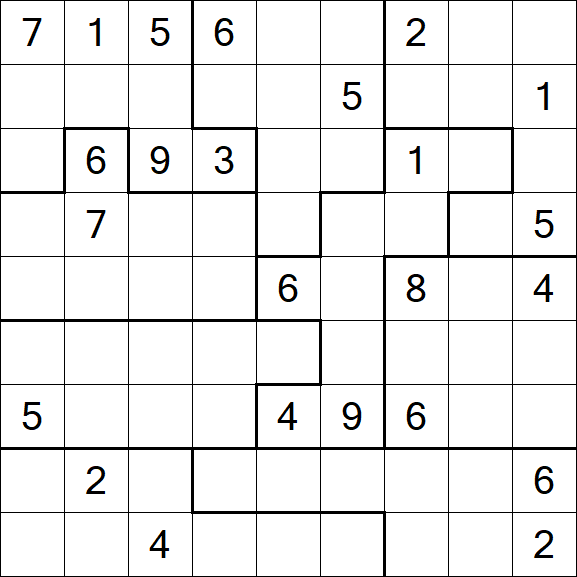 Jigsaw Sudoku - Difficile