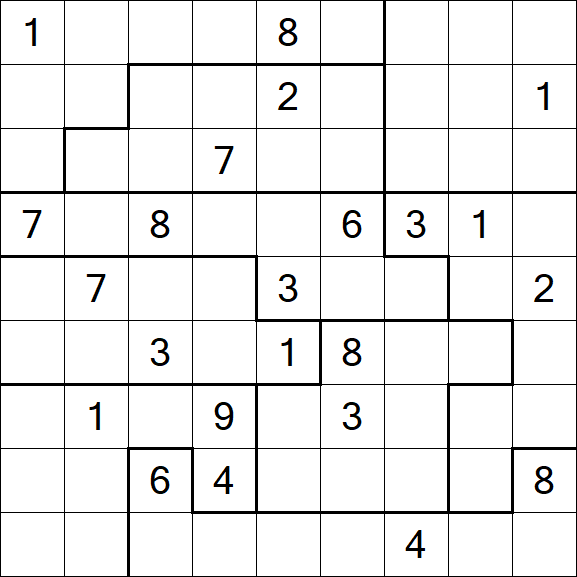Jigsaw Sudoku - Difficile