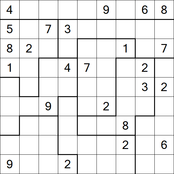 Jigsaw Sudoku - Difficile