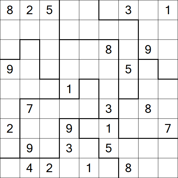 Jigsaw Sudoku - Difficile