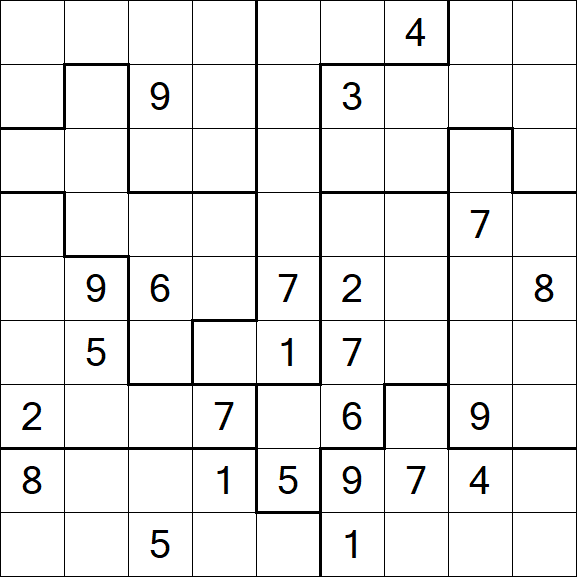 Jigsaw Sudoku - Difficile