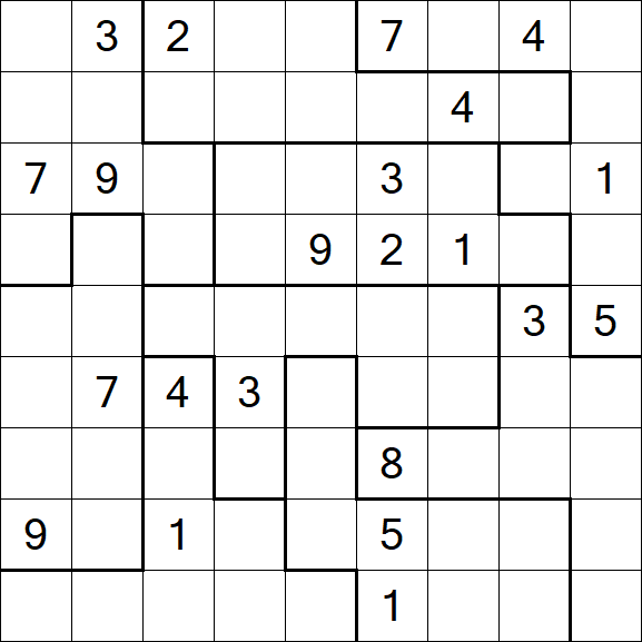 Jigsaw Sudoku - Difficile