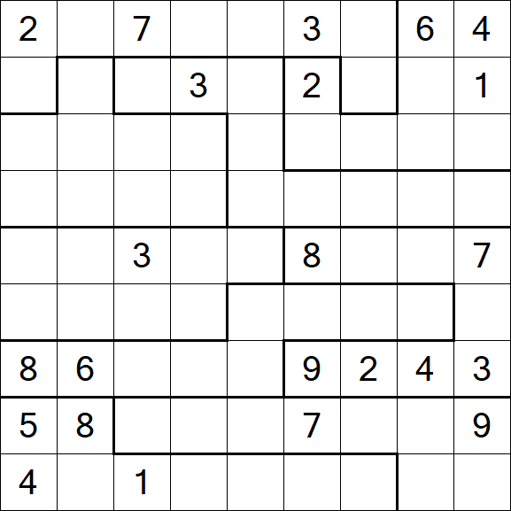 Jigsaw Sudoku - Hard