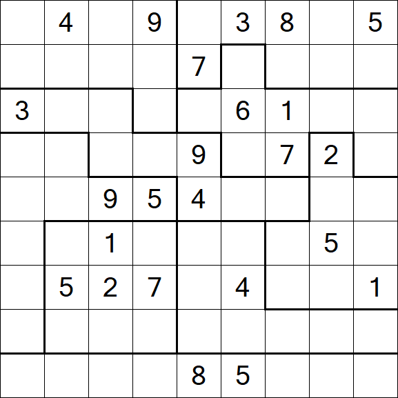 Jigsaw Sudoku - Difficile