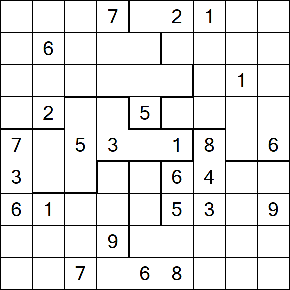 Jigsaw Sudoku - Difficile