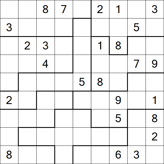 Jigsaw Sudoku - Difficile