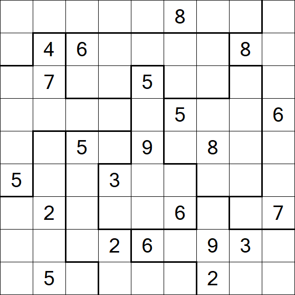 Jigsaw Sudoku - Difficile