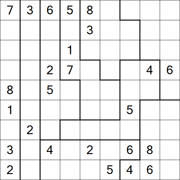 Jigsaw Sudoku - Difficile