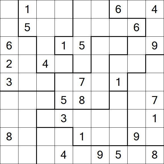 Jigsaw Sudoku - Difficile