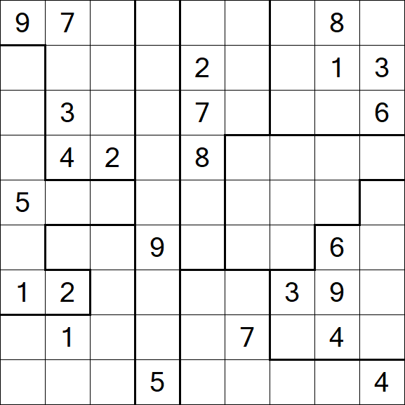 Jigsaw Sudoku - Hard