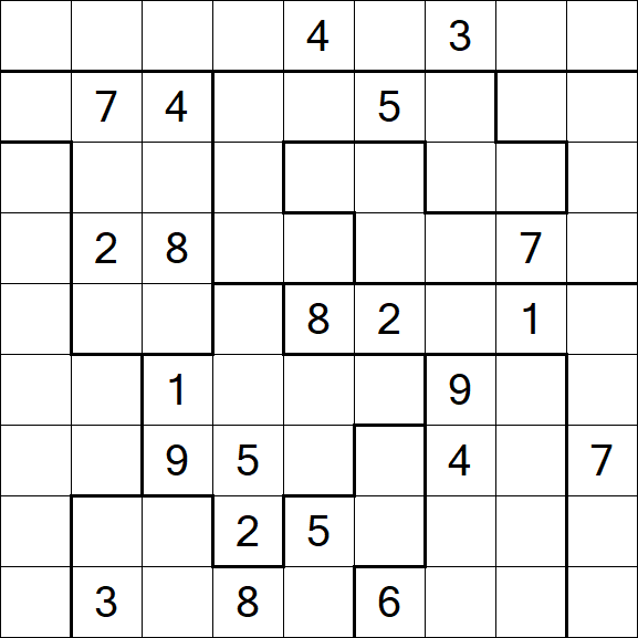Jigsaw Sudoku - Difficile