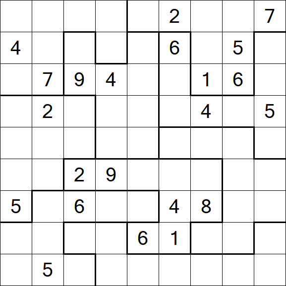 Jigsaw Sudoku - Difficile