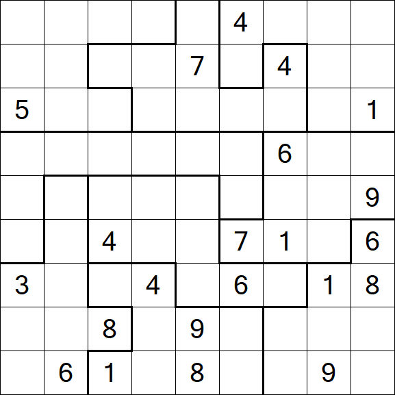 Jigsaw Sudoku - Difficile