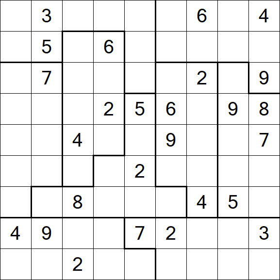 Jigsaw Sudoku - Difficile