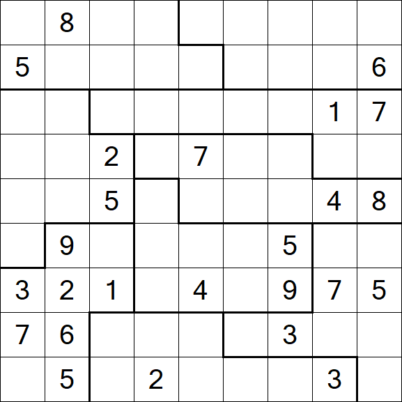 Jigsaw Sudoku - Difficile