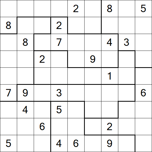 Jigsaw Sudoku - Difficile