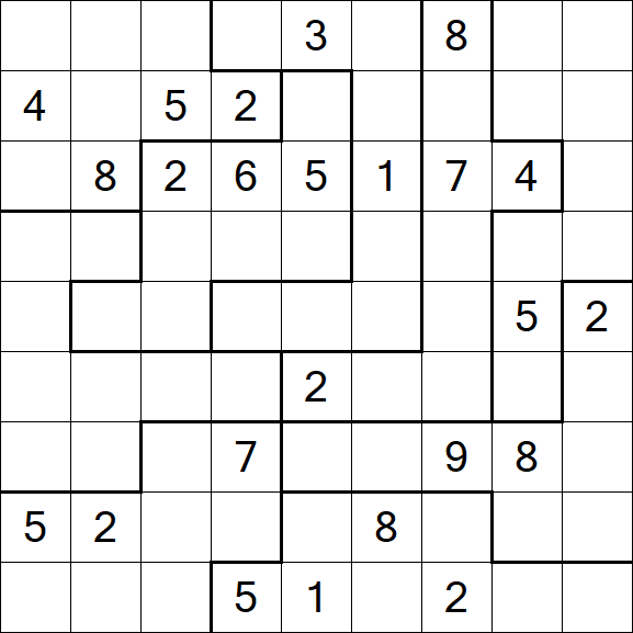 Jigsaw Sudoku - Difficile
