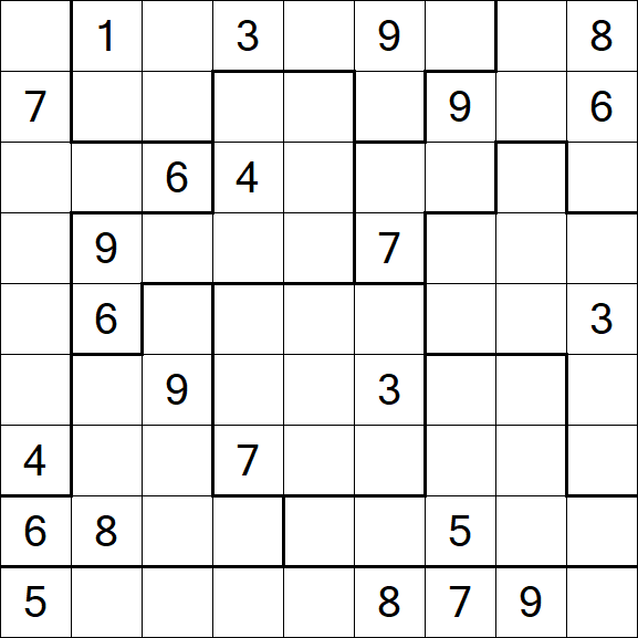 Jigsaw Sudoku - Difficile