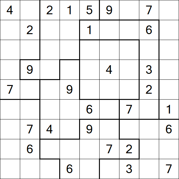 Jigsaw Sudoku - Hard