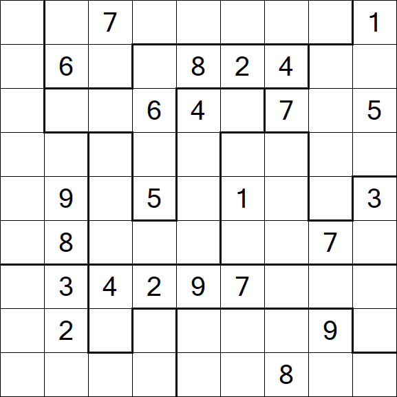 Jigsaw Sudoku - Difficile