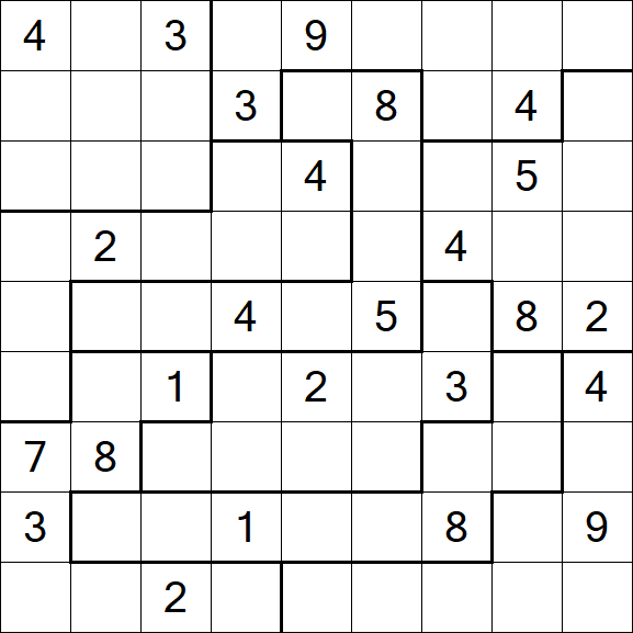 Jigsaw Sudoku - Schwierig