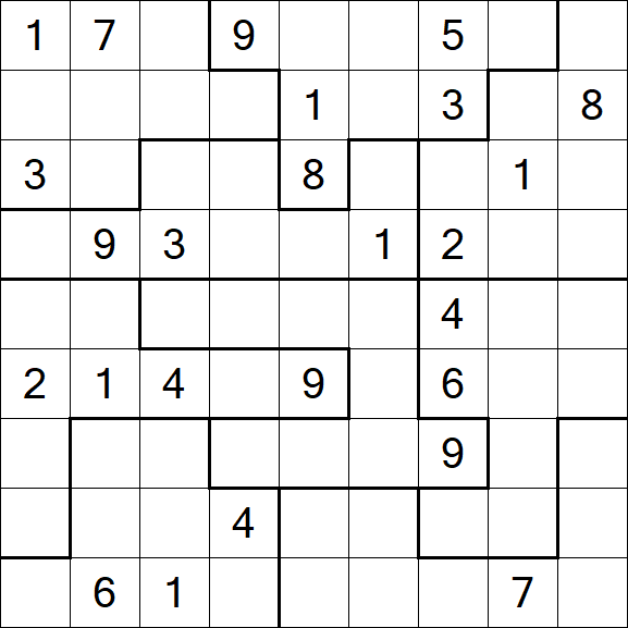 Jigsaw Sudoku - Hard