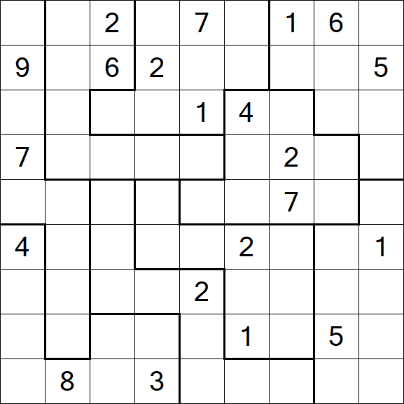 Jigsaw Sudoku - Hard