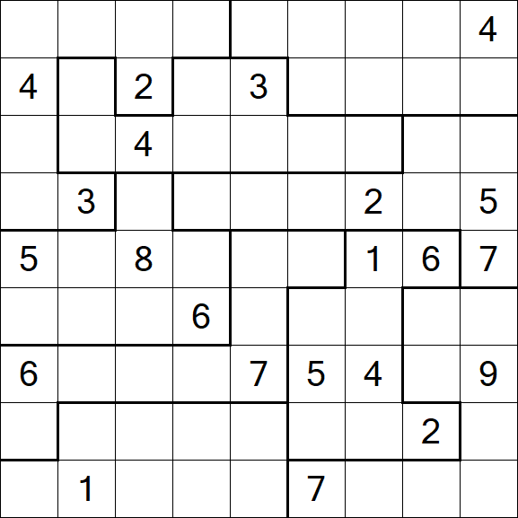 Jigsaw Sudoku - Schwierig