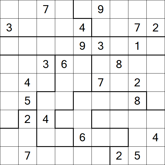 Jigsaw Sudoku - Schwierig