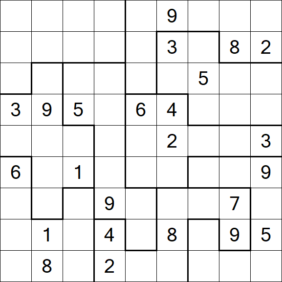 Jigsaw Sudoku - Schwierig