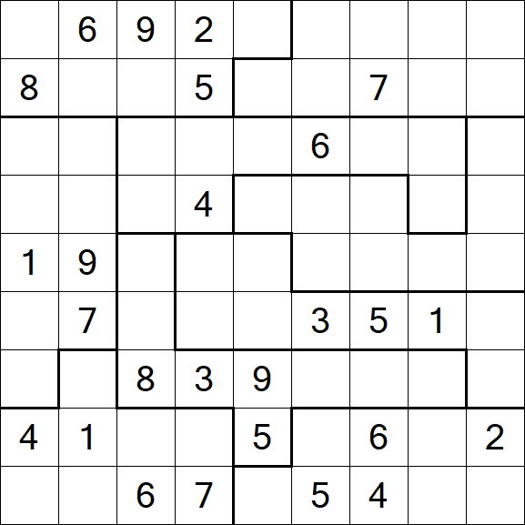 Jigsaw Sudoku - Schwierig