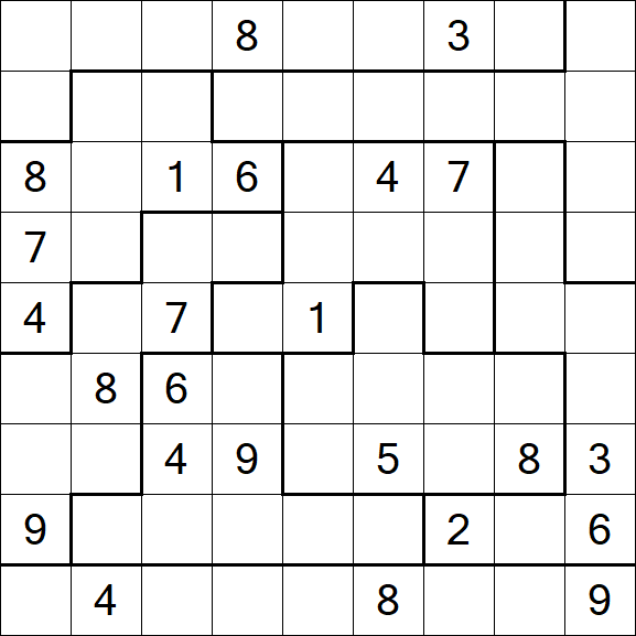 Jigsaw Sudoku - Schwierig