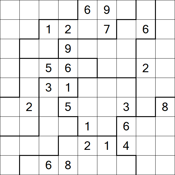 Jigsaw Sudoku - Schwierig