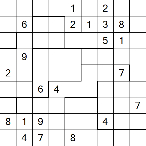Jigsaw Sudoku - Schwierig