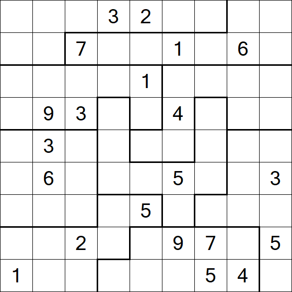 Jigsaw Sudoku - Schwierig