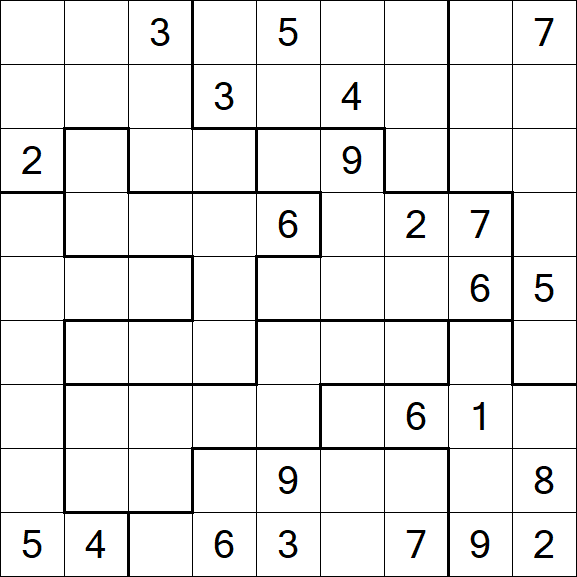 Jigsaw Sudoku - Hard