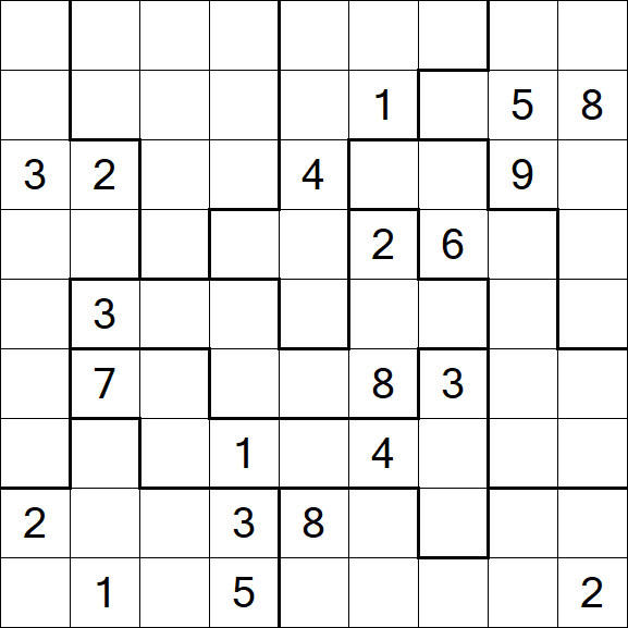Jigsaw Sudoku - Schwierig