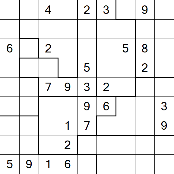 Jigsaw Sudoku - Schwierig