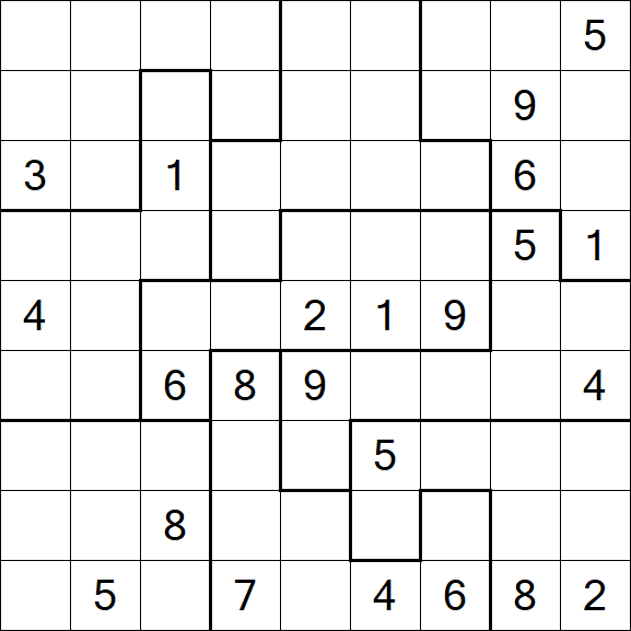Jigsaw Sudoku - Schwierig