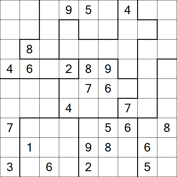 Jigsaw Sudoku - Schwierig