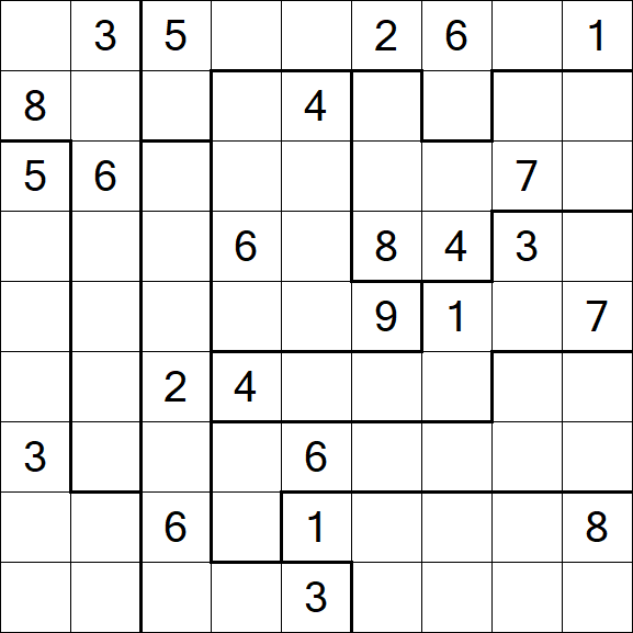 Jigsaw Sudoku - Schwierig