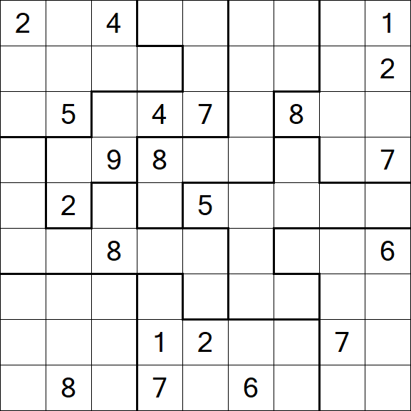 Jigsaw Sudoku - Schwierig