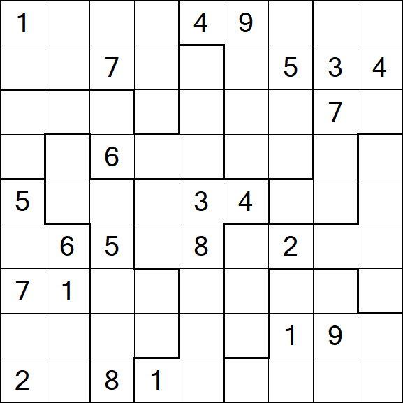 Jigsaw Sudoku - Schwierig