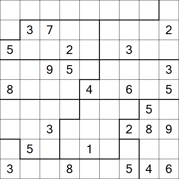Jigsaw Sudoku - Schwierig