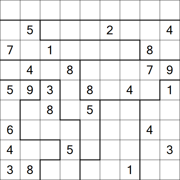 Jigsaw Sudoku - Schwierig
