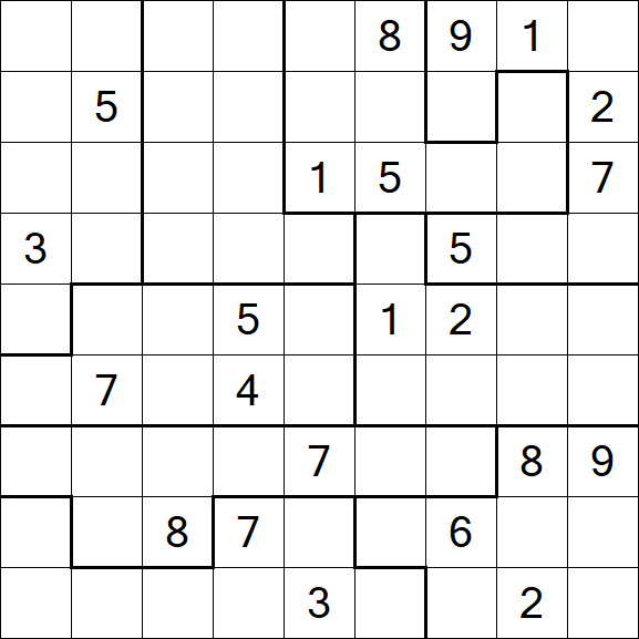 Jigsaw Sudoku - Schwierig