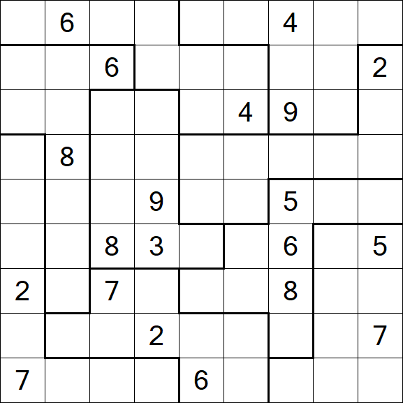 Jigsaw Sudoku - Schwierig